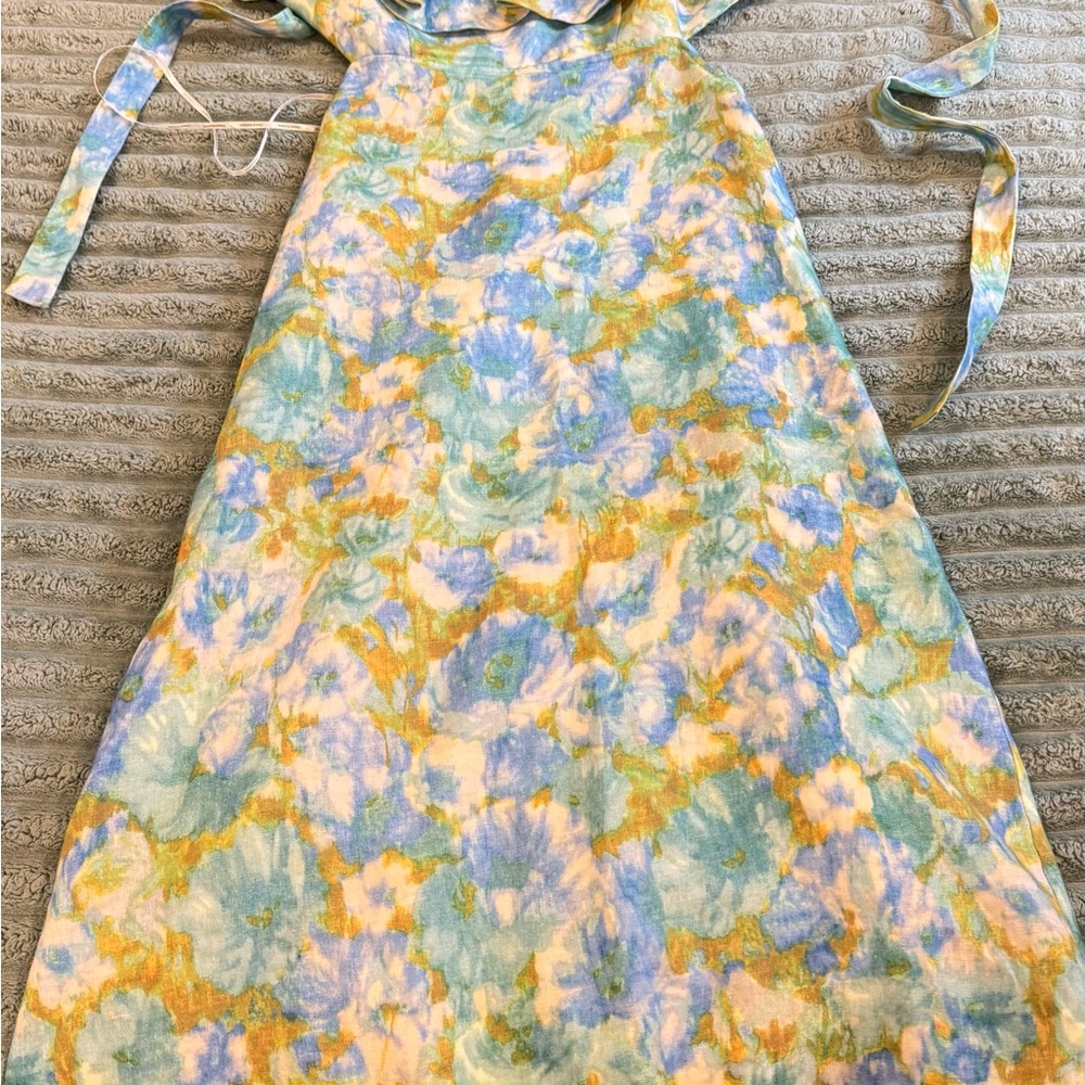 Zimmermann Blue and Green Backless Dress - Picture 7 of 9